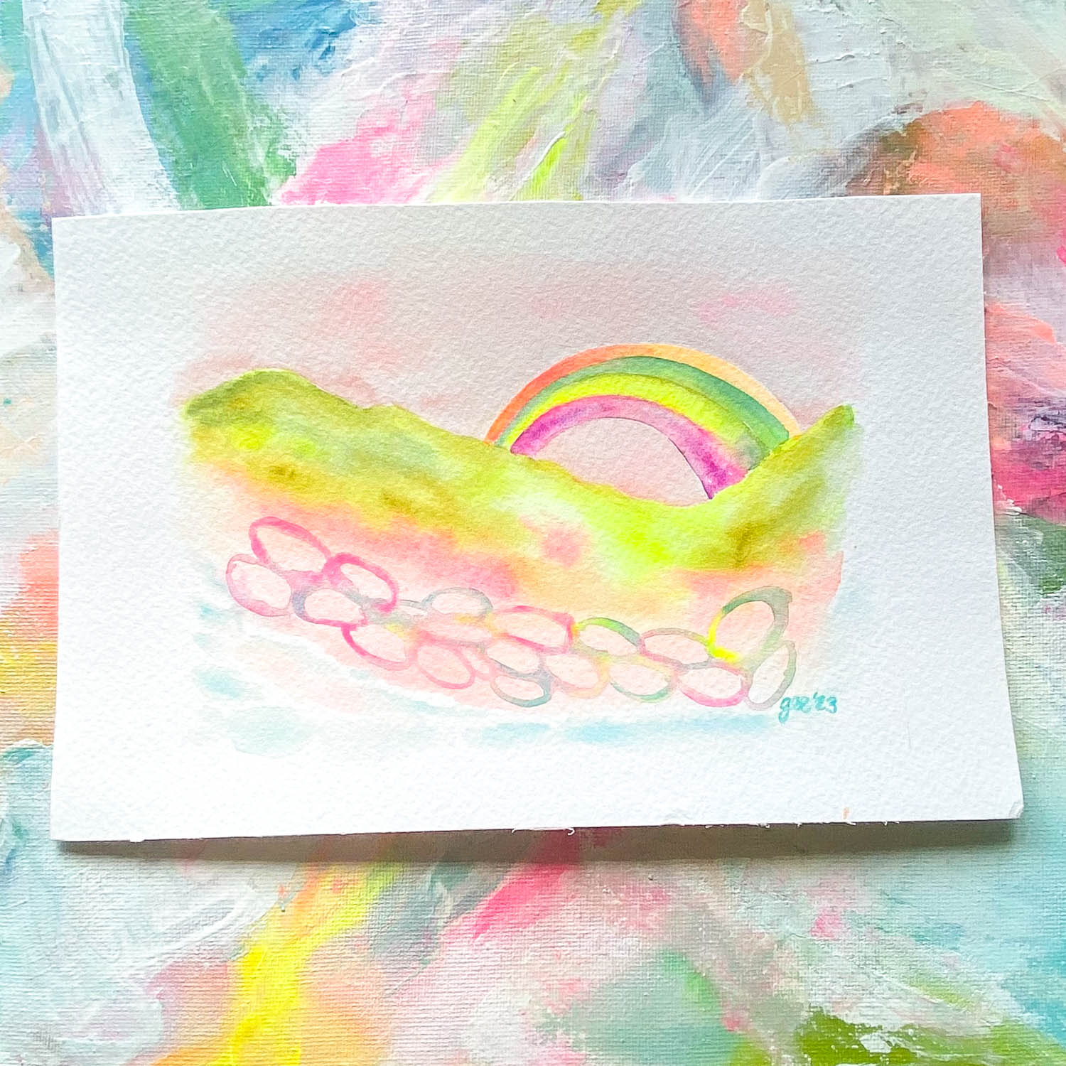 Original Art: Rainbow, Rainglow: Pebbles
