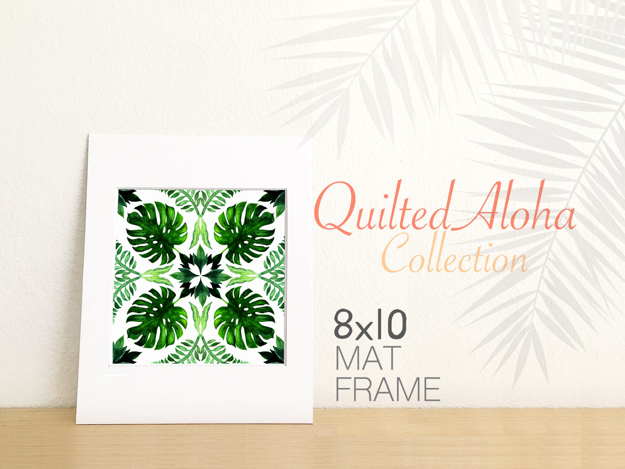 Quilted Aloha print w/mat